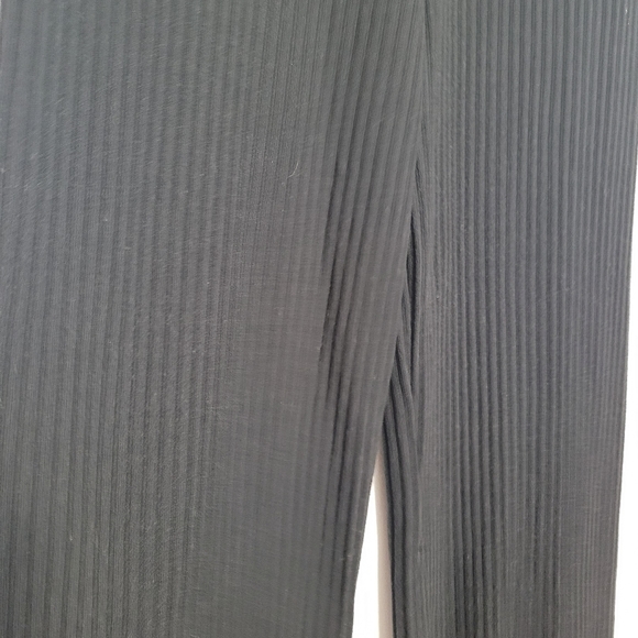 AZUL BY MOUSY Ribbed Wide Legged Elastic Tie Waist Stretchy Knit Pants - Picture 5 of 7